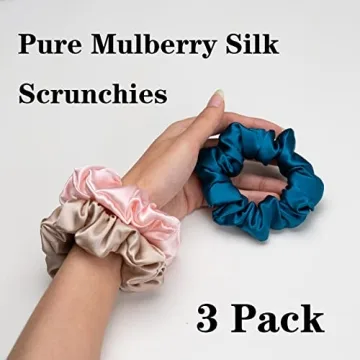 Luxurious Silk Scrunchies for Hair - 100% Mulberry Silk