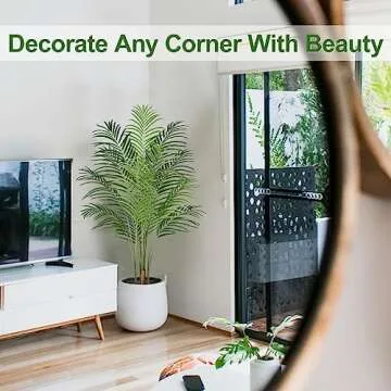 Keeplush 5ft Realistic Artificial Palm Tree in Pot