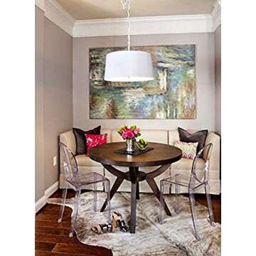 Elegant 4 Clear Ghost Chairs for Dining Room Use