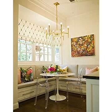 Elegant 4 Clear Ghost Chairs for Dining Room Use