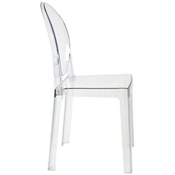 Elegant 4 Clear Ghost Chairs for Dining Room Use