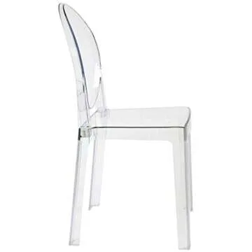 Elegant 4 Clear Ghost Chairs for Dining Room Use