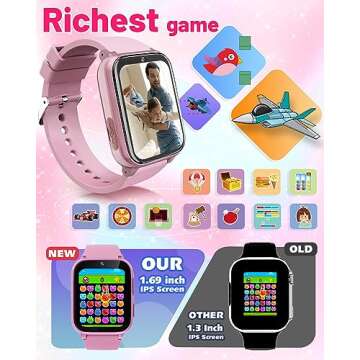 Gothwick Smart Watch for Kids with 26 Games Girls Toys Age 6-8 Birthday Gifts Ideas for Girls 3 4 5 7 9 6 8 Year Old Christmas Stocking Stuffers for Kids