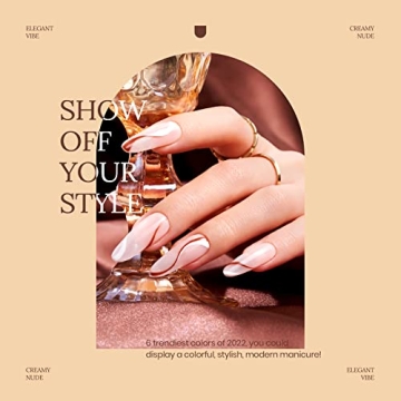 Beetles Gel Nail Polish Set 6 Nude Shades for Manicures