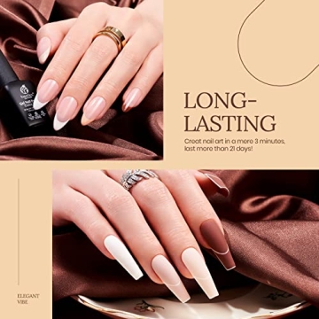 Beetles Gel Nail Polish Set 6 Nude Shades for Manicures