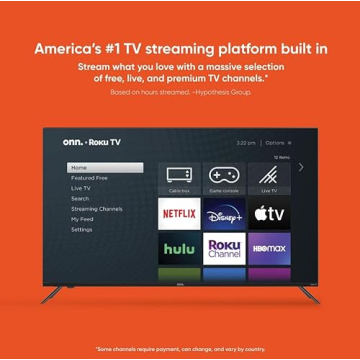 Renewed ONN 24-Inch HD Smart TV with Wall Mount