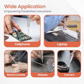 Wrist & Style Professional Screwdriver Kit by W&S for Watches, Glasses and Accessories: (10pc Tool S...