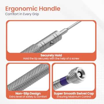 Wrist & Style Professional Screwdriver Kit by W&S for Watches, Glasses and Accessories: (10pc Tool Set) - to Adjust, Remove, Replace and Repair - Stainless Steel Professional - 10 Piece