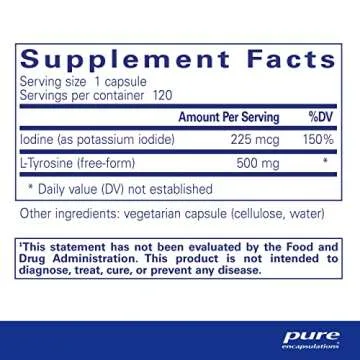 Pure Encapsulations Iodine and Tyrosine | Hypoallergenic Supplement for Enhanced Thyroid Support | 1...