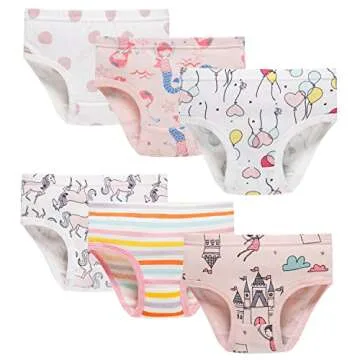 Baby Soft Cotton Panties Little Girls'Briefs Toddler Underwear 2T-3T Mermaid Mixed