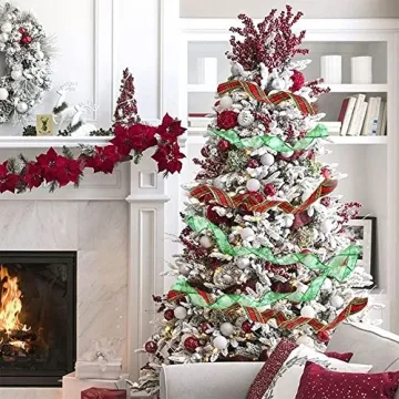 Vibrant Christmas Ribbons Set for Gifts and Crafts