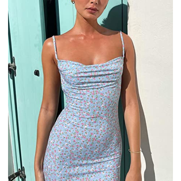 Women Floral Spaghetti Strap Maxi Dress for Summer Style