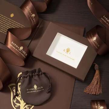 KARMA AND LUCK Spirit of Love - Genuine Garnet Stones 925 Sterling Silver- 18K Gold Plated Wrap Bracelet for Women with Gorgeous Heart Charms. Ready to Gift for Her. (Tourmaline)