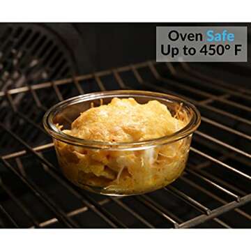 1790 Glass Food Storage Containers with Lids -12 Pack - Glass Meal Prep Containers, Airtight Glass Lunch Boxes, Approved & Leak Proof Heat Resistant Up to 550℉ (24 Total Pieces)