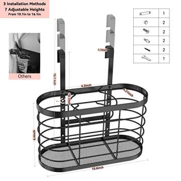 Aolldy 3 in 1 Hair Dryer Holder - Adjustable & Versatile Organizer