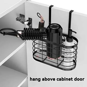 Aolldy Hair Tool Organizer Adjustable Hair Dryer Holder
