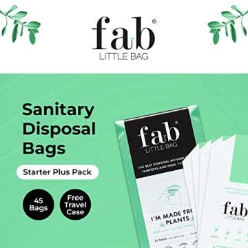 Fab Little Bag Starter Plus Pack - 45 Sanitary Disposal Bags Plus Recyclable Refill Pack for Out and...