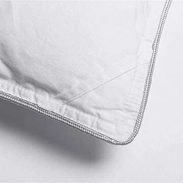 HOMBYS Feather and Down Comforter, Oversized King Comforter 120 x 128, White Extra Large Duvet Insert for All Season, 100% Cotton Cover Down Proof with Corner Tabs