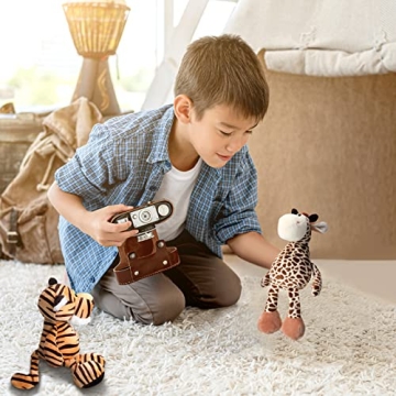 Jungle Animal Toys Set - 6 Plush Safari Animals for Kids