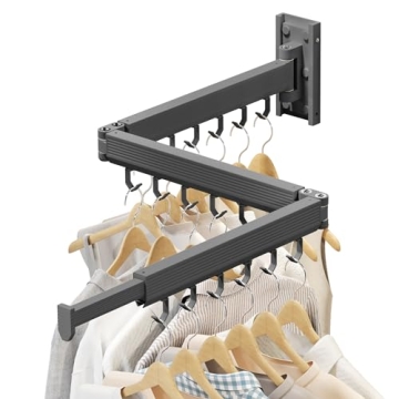 LIENAHU Wall Mounted Clothing Drying Rack - Perfect Space Saver!