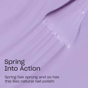 OPI Nature Strong Spring Into Action | Opaque Soft Purple Crème Natural Origin Nail Polish | Plant Based, Vegan, Cruelty Free