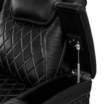 Valencia Oslo XL Home Theater Seating | Premium Top Grain Italian Nappa 11000 Leather, Power Recliner, Power Headrest, Power Lumbar Support, Extra Space, with Center Console (Row of 3, Black)