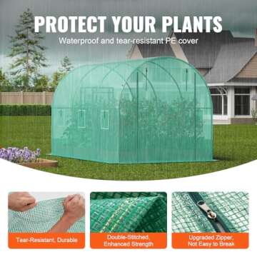 VEVOR Walk-in Tunnel Greenhouse with Galvanized Steel Frame