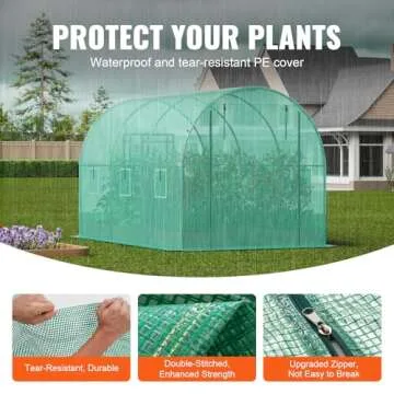 VEVOR Walk-in Tunnel Greenhouse with Galvanized Steel Frame