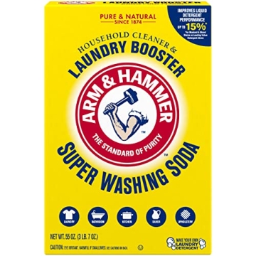 ARM & HAMMER Super Washing Soda Household Cleaner and Laundry Booster, Versatile Natural Home Cleane...