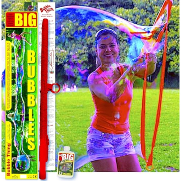 BUBBLETHING The Original Big Bubbles Wand Blows Bubbles 30-feet-Long and More | Includes Big Bubbles...