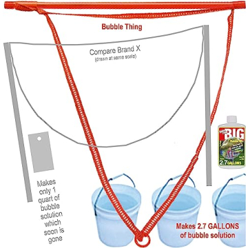 BUBBLETHING Giant Bubble Maker for Outdoor Fun 30 feet Long