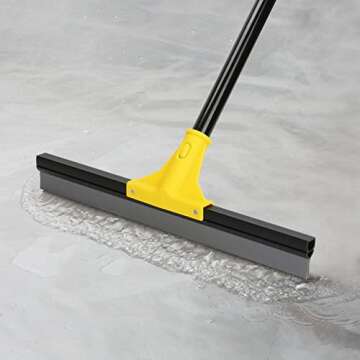 KeFanta 18'' Heavy Duty Squeegee with Long Handle for Floors