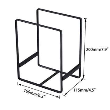 MINGFANITY Plate Holders Organizer - Stylish Metal Storage Rack