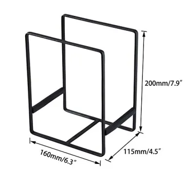 MINGFANITY Plate Holders Organizer - Stylish Metal Storage Rack