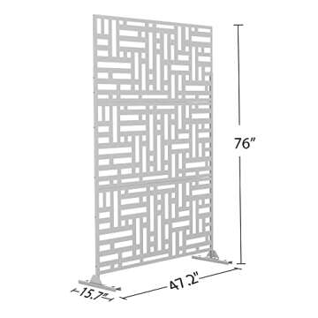 Elevens Free Decorative Privacy Screen with Stand for Garden and Patio