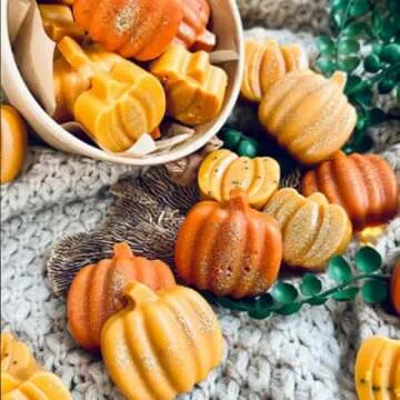 EDUEE Fall Chocolate Molds 4 Pieces Silicone Pumpkin Candy Mold Maple Leaf Shaped Fondant Molds for Thanksgiving Halloween Autumn Harvest Cupcake Cake Topper Decoration