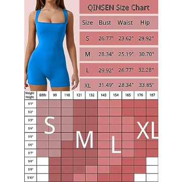 QINSEN Women's Stretch Jumpsuit with Tummy Control