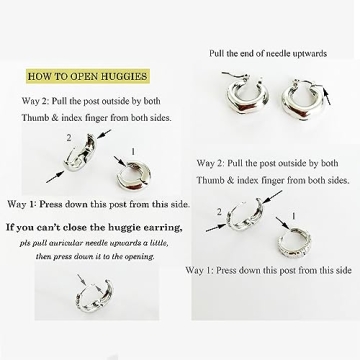 Wgoud Chunky Huggie Hoop Earrings for All Occasions