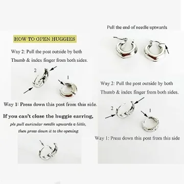 Wgoud Chunky Huggie Hoop Earrings for All Occasions