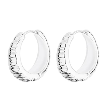 Wgoud Chunky Huggie Hoop Earrings for All Occasions