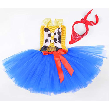 Charming Cowgirl Tutu Dress for Girls 1-10Y