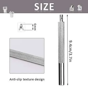 38 PCS Leather Stamping Tools, Leather Stamping Kit with 36pcs Letters and Numbers, Rubber Hammer, Leather Punch Tools, Leather Stamp Set Leather Carving Tools Leather Stamps for Leather Working