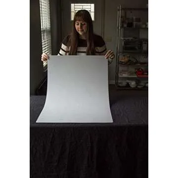 Bessie Bakes Super-Thin & Pliable Simple White Textured Replicated Photography Backdrop 2 Feet Wide x 3 Feet Long
