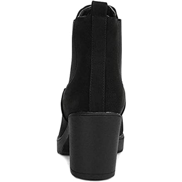 DREAM PAIRS Women's Chunky Heel Chelsea Boots – Size 8