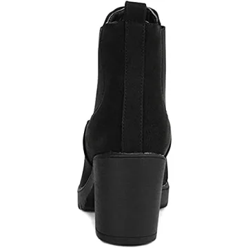 DREAM PAIRS Women's Chunky Heel Chelsea Boots – Size 8