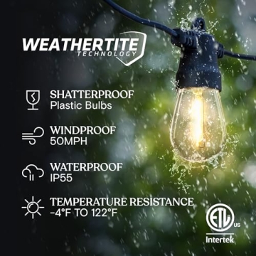 Brightech Ambience Pro Solar String Lights - Warm White LED