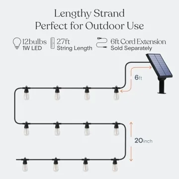 Brightech Ambience Pro Solar String Lights - Warm White LED