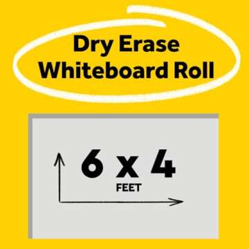 Post-it Dry Erase Whiteboard Film Surface for Walls, Doors, Tables, Chalkboards, Whiteboards, and Mo...