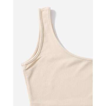 Stylish Women's One Shoulder Tank Top and Shorts Set