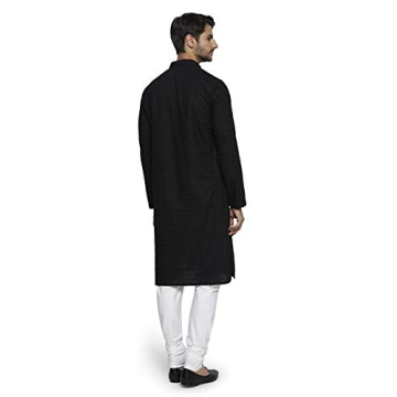 Ethnix by Raymond Black Kurta Set - Elegant Cotton Blend Ethnic Wear